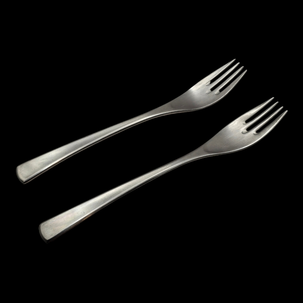 2pc WMF‎ Cromargan Domus Brasilia Stainless Flatware Salad Forks MCM